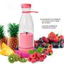 Imagem de Garrafa Mini Juice Mixer Suco Liquidificador Portátil Rosa