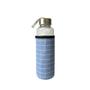 Imagem de Garrafa Squeeze 400ml Tampa Inox C/ Capa Protetora Esportes