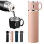 Imagem de Garrafa Squeeze 500ML Fosco Térmica Aço Inox Com Copo Stainless Steel Vacuum Bottle