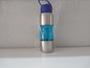 Imagem de Garrafa squeeze 600 ml com canudo cor azul