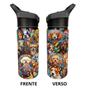 Imagem de Garrafa Squeeze 600ml Cachorros Cachorrinhos Arte Vitral Dog