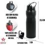 Imagem de Garrafa Squeeze Água De Alumínio Academia Fitness Treino Bico Canudo 750ml Diversas Cores Redstar