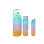 Imagem de Garrafa Squeeze De Água 2 litros Fitness Motivacional TIE DYE Cores com Canudo e adesivos para personalizar Prova de Vaz