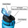 Imagem de Garrafa Squeeze De Água C/Bico Para Academia Fitness 1 Litro