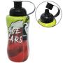 Imagem de Garrafa / squeeze de plastico pet carros velozes com tampa e alca colors 600ml homeflex - MENDES