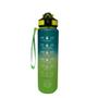 Imagem de Garrafa Squeeze Fit Academia 1000ml Click Facil Com Alça Resistente Azul e Verde