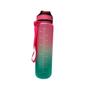 Imagem de Garrafa Squeeze Fit Academia 1000ml Click Facil Com Alça Resistente Rosa e Verde