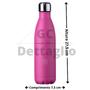 Imagem de Garrafa Squeeze Inox 750ml Rosa Academia Escola Faculdade Esportes