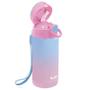 Imagem de Garrafa squeeze térmica infantil degradê rosa Buba 400 ml