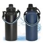 Imagem de Garrafa Térmica 1L Parede Dupla Café Suco Água Camping Academia Passeio Caminhada Aço Inox