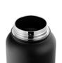Imagem de Garrafa Térmica Aço Inox 1 Litro Plus Preta com Listra - Minicool
