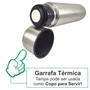 Imagem de Garrafa Térmica Aço Inox Inquebrável Garrafinha 700ML Água Quente e Frio Copo Café