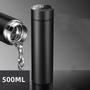 Imagem de Garrafa Termica Aço Inox Termometro Digital 500ml Led Sensor Inteligente Temperatura