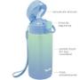 Imagem de Garrafa Térmica Buba Parede Dupla com Canudo Azul 400 ml