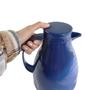 Imagem de Garrafa Térmica Bule Com Gatilho 1,0 Litro Café - Azul