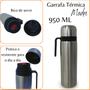 Imagem de Garrafa Térmica de Inox 950 ML Ampola Inox Com Bico de servir alça para transporte Madri Resistente