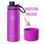 Imagem de Garrafa Térmica Em Aço Inox Com Protetor Hydrotank Cor Roxo 532ml Urbnsol