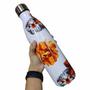 Imagem de Garrafa Termica Estampada Flores 750 Ml Inox Academia Treino Estudos Aula Cha Agua Suco Gelado Quente Squeeze Resistente Portatil