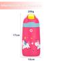 Imagem de Garrafa Térmica Infantil Água Suco Leite com Canudo Alça 350ml Parede Dupla para Bebê Criança Aço Inox Rosa ou Branco Passeio Escola