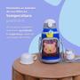 Imagem de Garrafa térmica infantil Bebê escola parede dupla inox 550ML 2em1 +Suporte