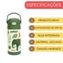 Imagem de Garrafa Térmica Infantil  Canudo Com Alça Thermos Selva Inox 355ml