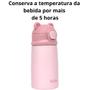 Imagem de Garrafa Térmica Infantil Canudo Parede Dupla Inox 320ml