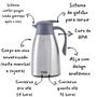 Imagem de Garrafa Térmica Inox 1 Litro Ampola Vidro Paramount Onix 24 Hrs Gelada / 12 Hrs Quente - Chimarrão Café Tererê Água Chá