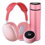 Imagem de Garrafa térmica inox inteligente com visor led de 500ml e Fone Pro 9 bluetooth 
