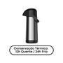 Imagem de Garrafa Térmica Lúmina Em Inox 1 Litro Com Bomba de Pressão e Sistema Que Não Pinga Termolar - 52998