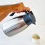 Imagem de Garrafa térmica pequena Inox 1 litro café da manhã recepção escritório hotel água gelada quente fria