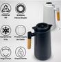 Imagem de Garrafa Térmica Plastico Café-Chá 1 Litro Com Termômetro Em Led E Cabo de Madeira