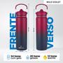 Imagem de Garrafa Térmica Straw Flask ARELL 650ML, com Isolamento a Vácuo, Wild Violet