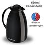 Imagem de Garrafa Térmica Tampa Rosca Antigotas 650ml Compacta para Café Chá