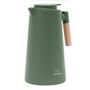 Imagem de Garrafa Termica Verde Jade Com Vedação Cabo Madeira 1L Para Cha/Cafe  - Mimo Style