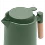 Imagem de Garrafa Termica Verde Jade Com Vedação Cabo Madeira 1L Para Cha/Cafe  - Mimo Style