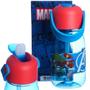 Imagem de Garrafa Vingadores Hulk Thor Homem Ferro Capitão América Infantil Com Canudo Silicone Alça 400ml BPA Free Oficial Marvel