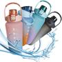 Imagem de Garrafas de Água Coloridas KAPBOM - Kit 2 Unidades: 2L e 800ml para Hidratação