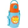 Imagem de Garrafinha Alumínio Com Canudo Animal Fun Leão 400Ml - Buba