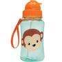 Imagem de Garrafinha Animal Fun Macaquinho Buba 350ml com Canudo Garrafa Água Infantil Colorida