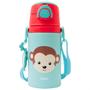 Imagem de Garrafinha de Alumínio Bebê Infantil 450 ml com Alça Canudo de Silicone