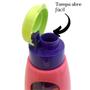 Imagem de Garrafinha de Foguete Infantil com Janelinhas 320ml  Meninas - Kit com 2