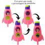 Imagem de Garrafinha de Foguete Infantil com Janelinhas 320ml  Meninas - Kit com 2