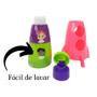Imagem de Garrafinha de Foguete Infantil com Janelinhas 320ml Rosa