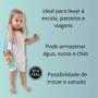 Imagem de Garrafinha em Alumínio Buba Animal Fun Silicone Infantil 450ml para Escola Passeios com Alça