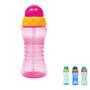 Imagem de Garrafinha Fresh Buba com Canudo em Silicone 300 ml Tampa Retrátil Azul Rosa