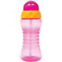 Imagem de Garrafinha fresh rosa 300ml com canudo em silicone - buba