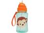 Imagem de Garrafinha Garrafa de Agua Infantil com Canudo Retrátil Silicone Leão Girafa Macaco Unicórnio Buba