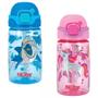Imagem de Garrafinha Glitter com Botão Abre e Fecha 415ml Azul Nûby
