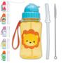 Imagem de Garrafinha infantil 400 ml buba com canudo extra reposição retrátil silicone