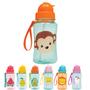 Imagem de Garrafinha Infantil Animal Fun e Frutti com Canudo e Alça 400 ml Buba